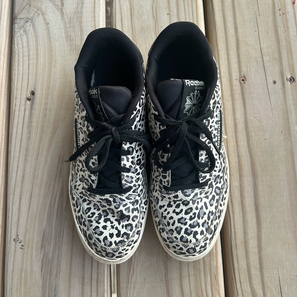 Reebok Black and White Sneakers Casual Athletic Shoes